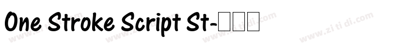 One Stroke Script St字体转换